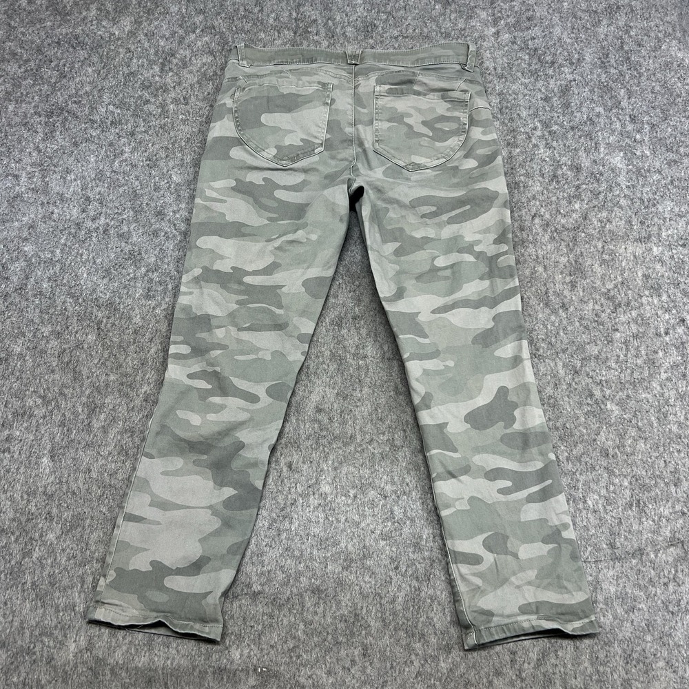 Democracy Ab Solution Jeans Womens 10 Green Camo Mid Rise Skinny Stretch 32x25 - Picture 2 of 16